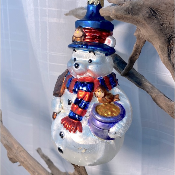 Christopher Radko Disney Winnie the Pooh Snowman Holiday Christmas Ornament 1998 - Picture 3 of 11